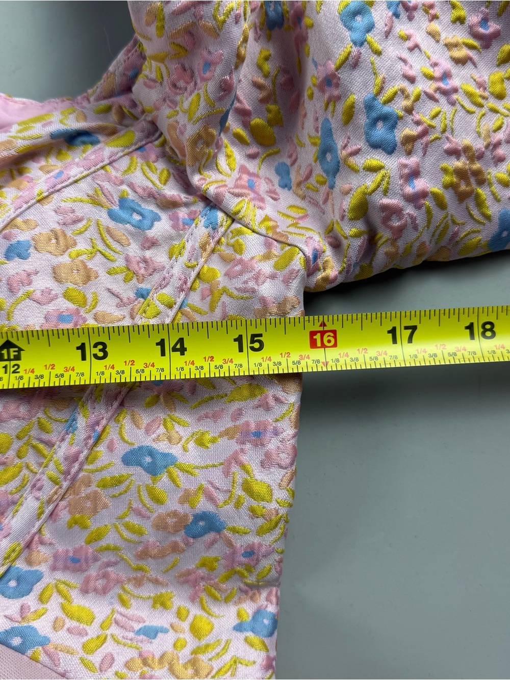 ASOS Luxe Puff Sleeve Floral Jacquard Mini Dress Pink 8 Coquette Cottagecore ASO - Picture 10 of 13